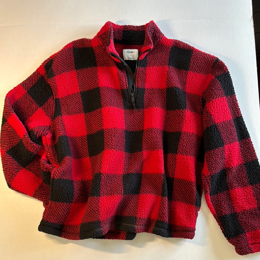 Old Navy Red and Black Plaid Jacket